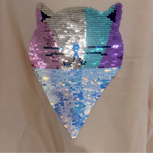 Cat & Jack Girls Sz L (10/12) Peach Flip Sequin Tank Top - Picture 3 of 8